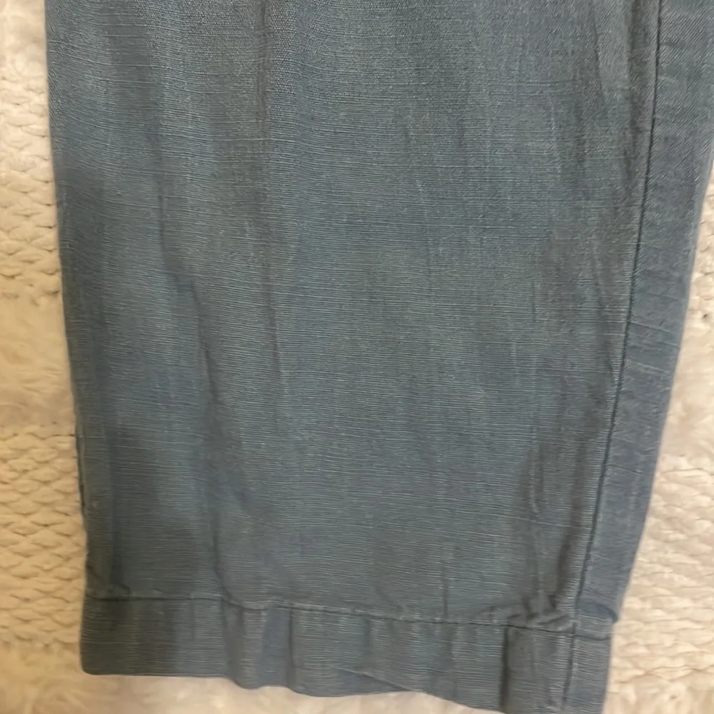 Calvin Klein linen pants green 10 Petite - Picture 6 of 16